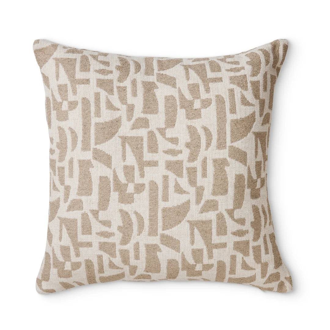Metro Taupe Jacquard Cushion