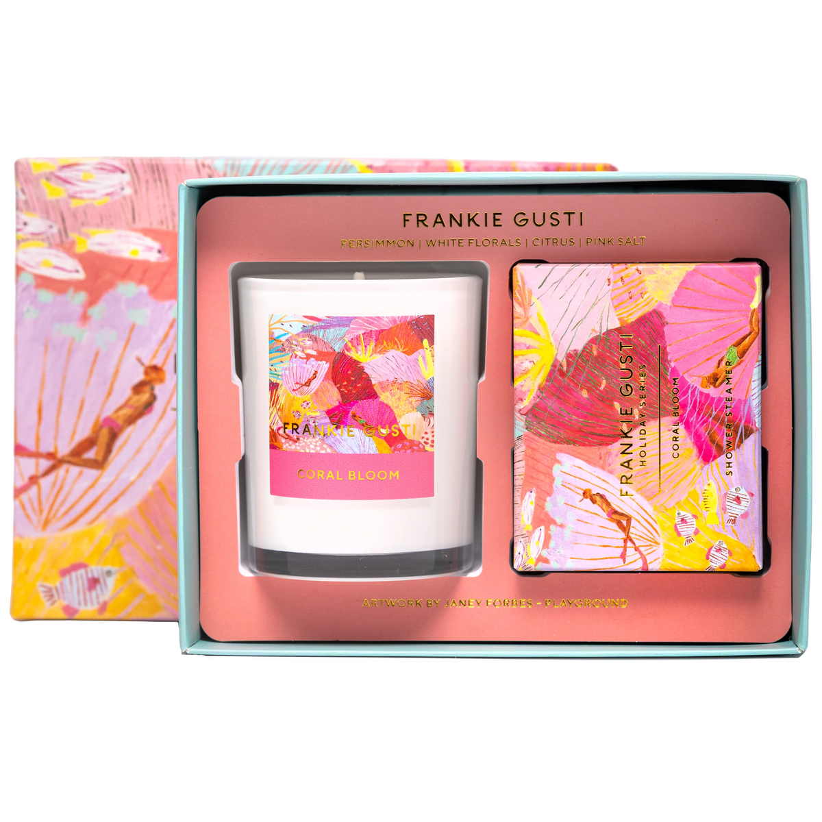 Holiday Series Candle & Shower Steamer - Coral Bloom