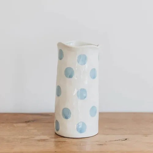 Cornflower Blue Spot Vase Large
