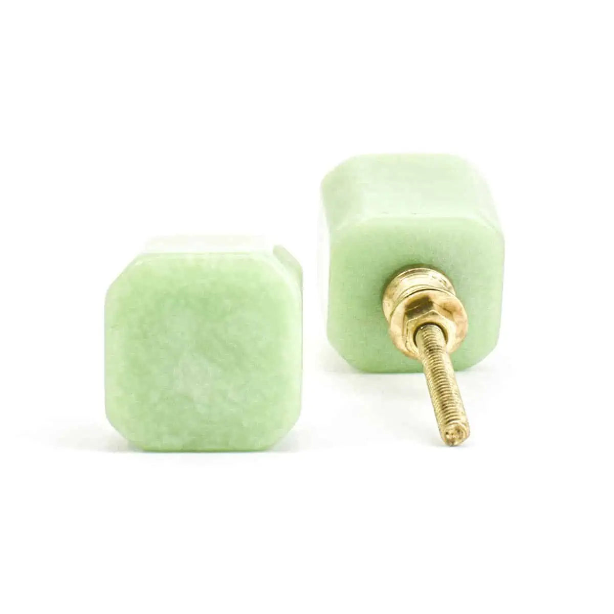 Sage Green Resin Cube Knob