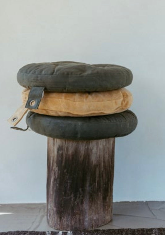 Camp Cushion Round - Duffle Green