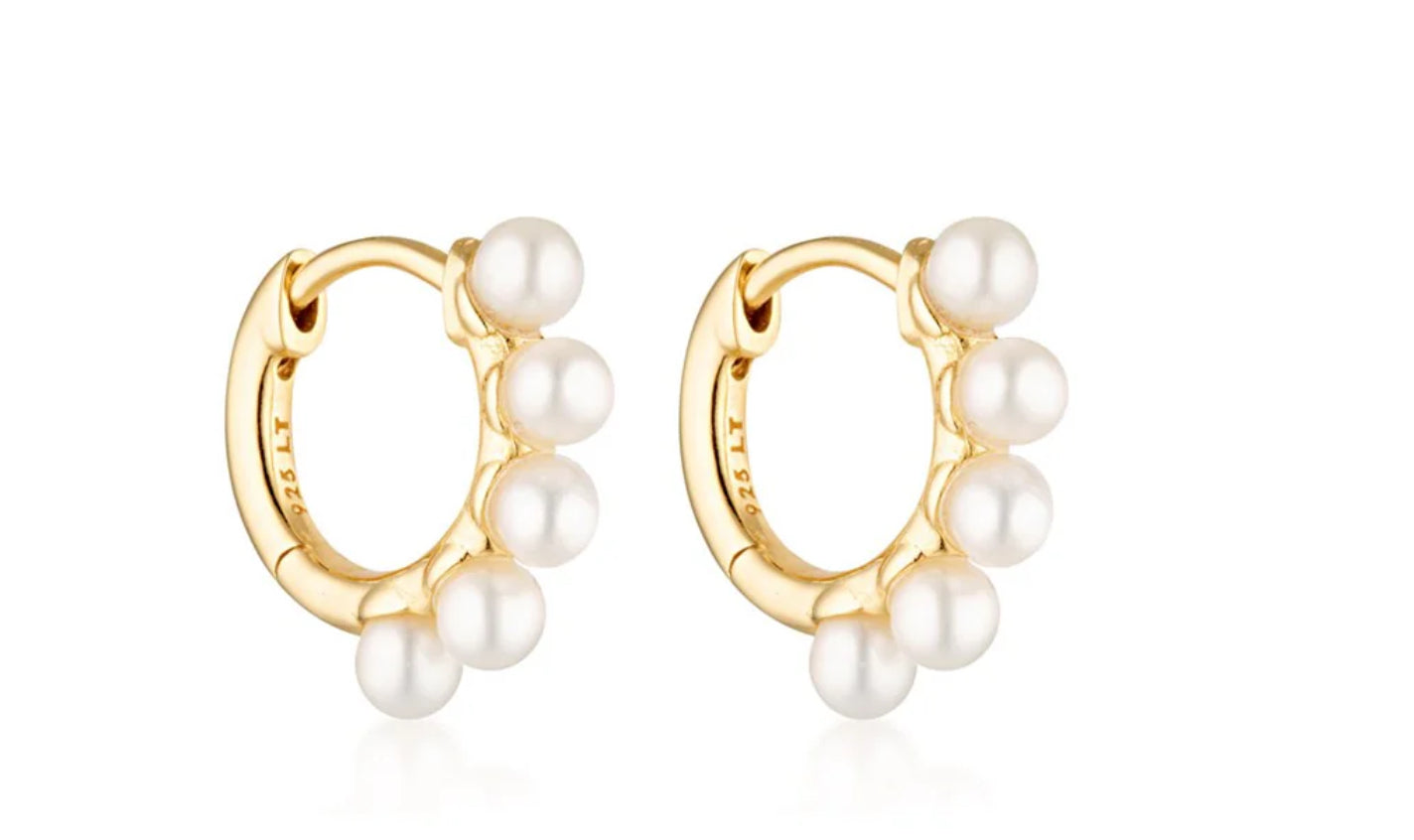 Wake Pearl Huggie Earrings