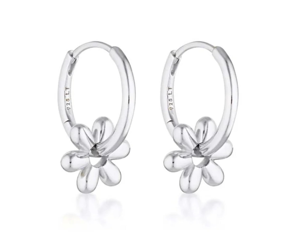 Daisy Huggie Hoops Earrings