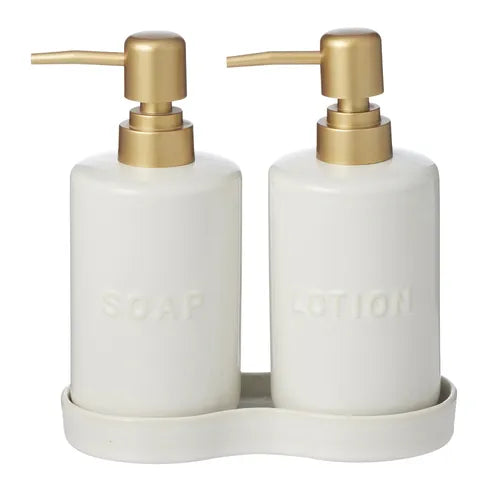 Soap & Lotion Dispenser With Tray