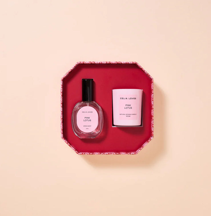 Duo Set - Candle & Room Spray - Pink Lotus