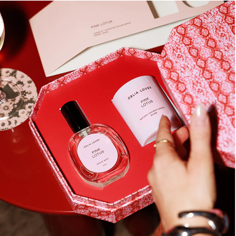 Duo Set - Candle & Room Spray - Pink Lotus