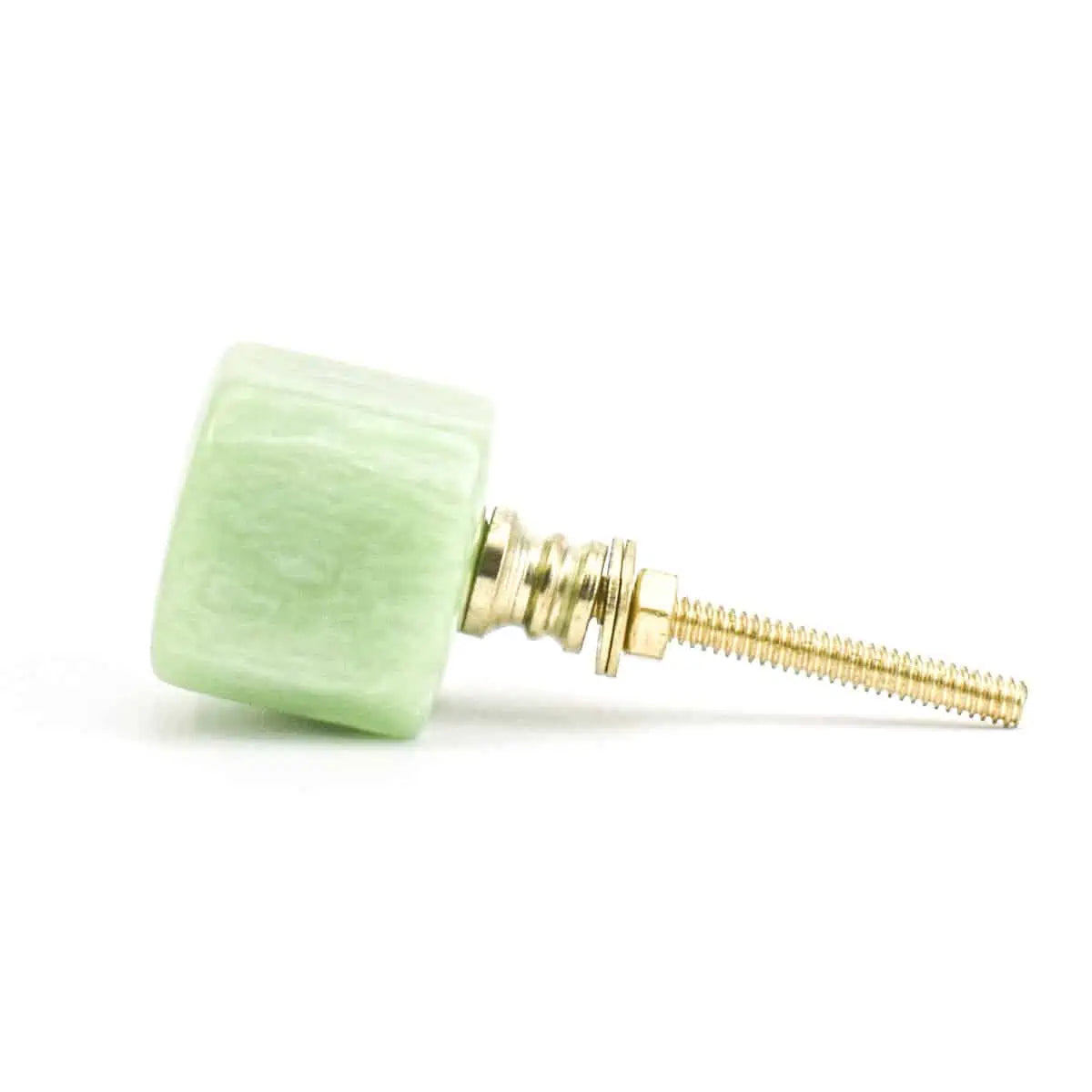 Sage Green Resin Cube Knob