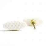 White Hammered Marble Pull