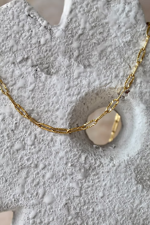 Deco Oval Link Chain Necklace