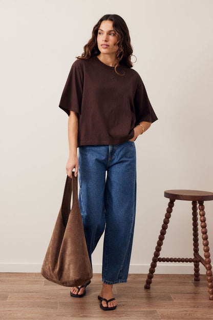 Phoebe Premium Tee - Chocolate