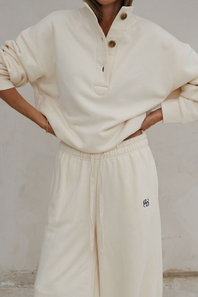 Marli Button Sweat - Marshmellow