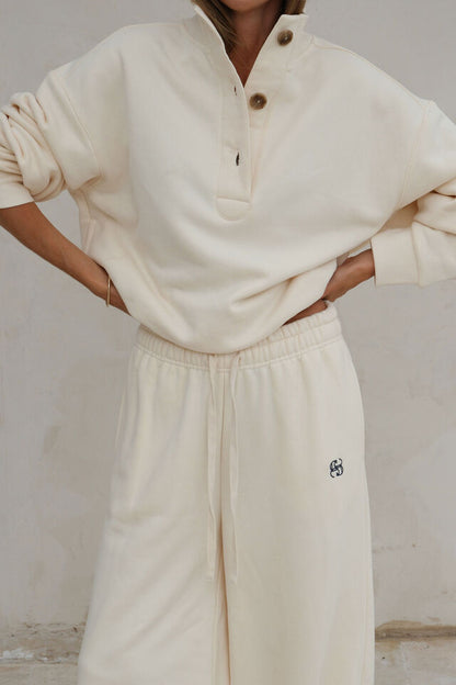 Marli Button Sweat - Marshmellow