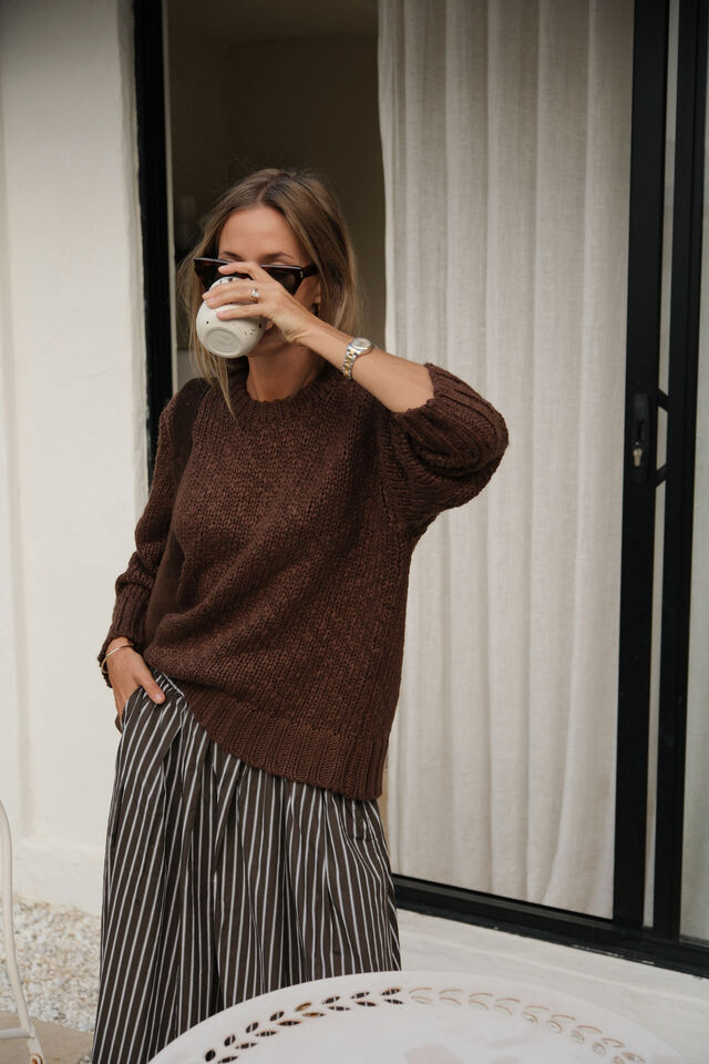 Sage Chunky Knit - Chocolate