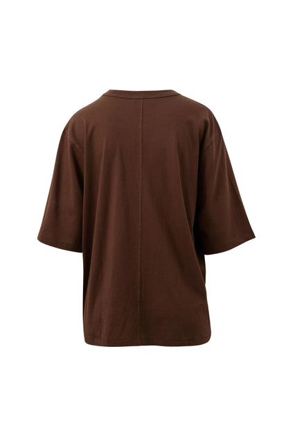 Luna Relaxed Tee - Chocolate