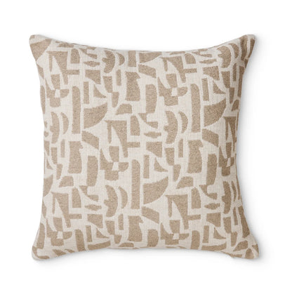 Metro Taupe Jacquard Cushion