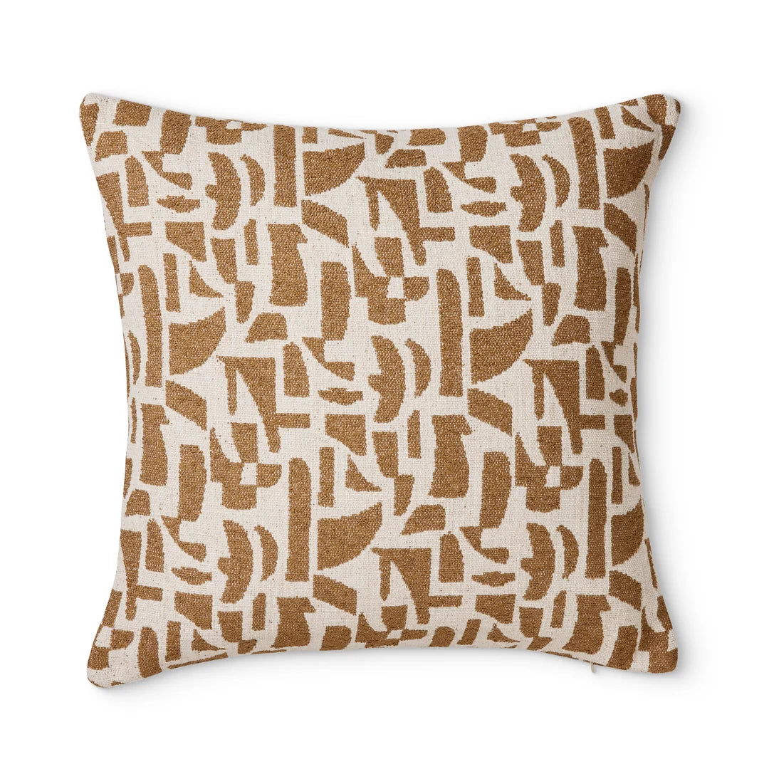 Metro Toffee Jacquard Cushion