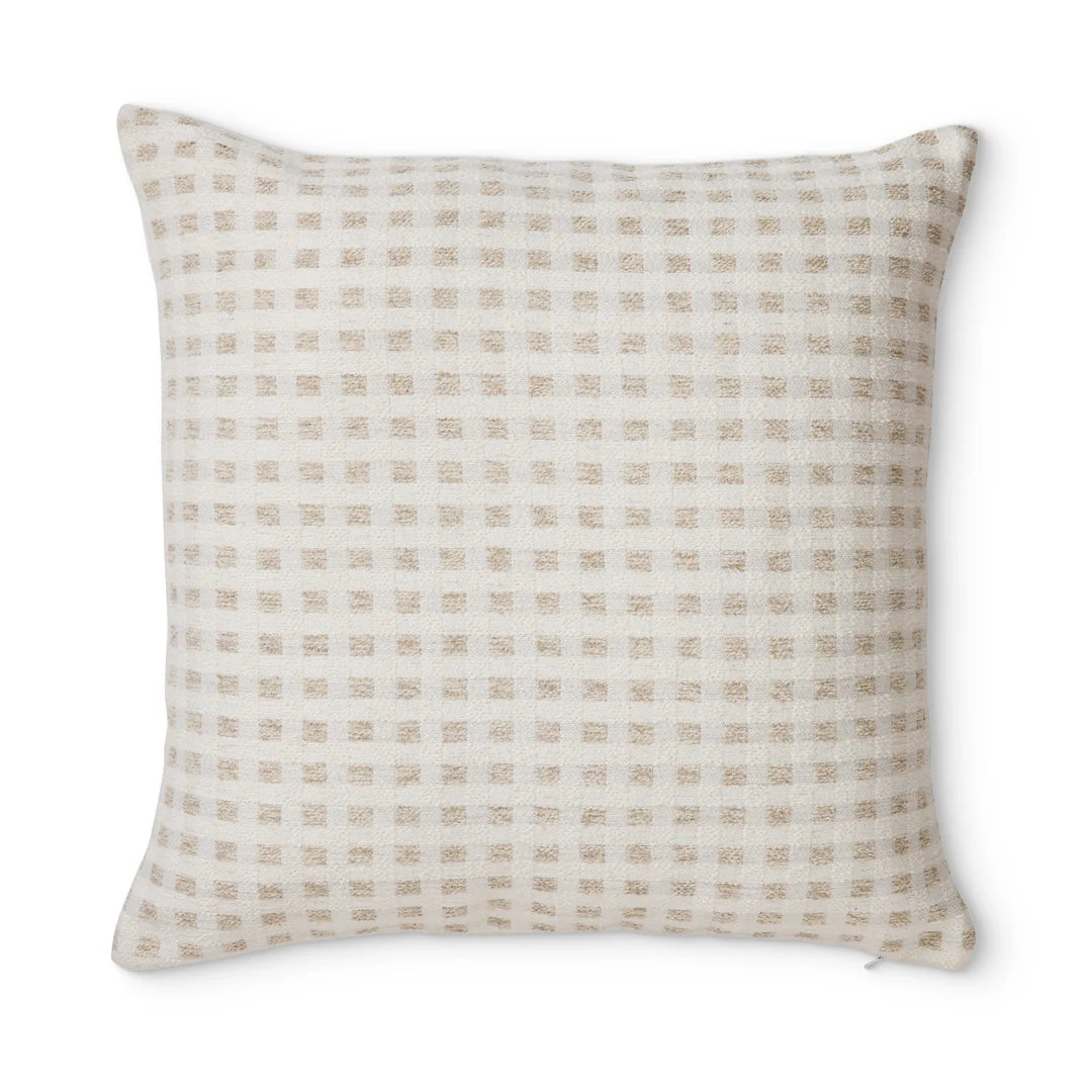Checkers Cream/Beige Cushion