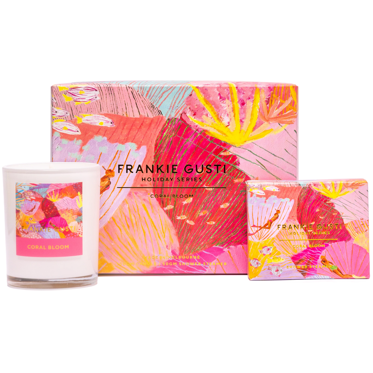 Holiday Series Candle & Shower Steamer - Coral Bloom