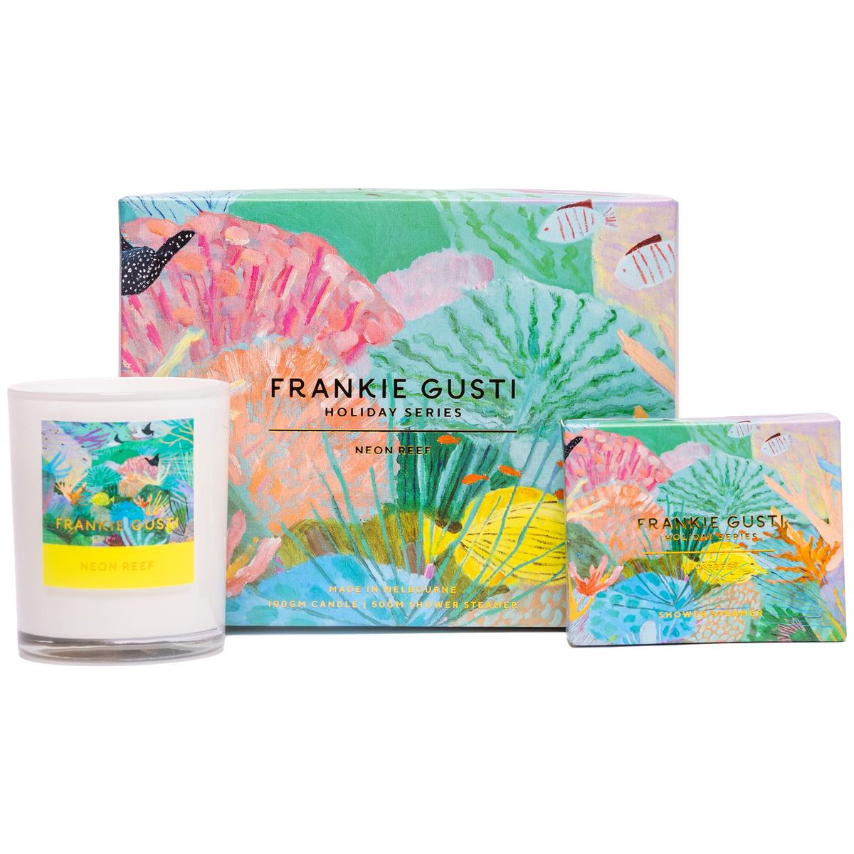 Holiday Series Candle & Shower Steamer - Neon Reef