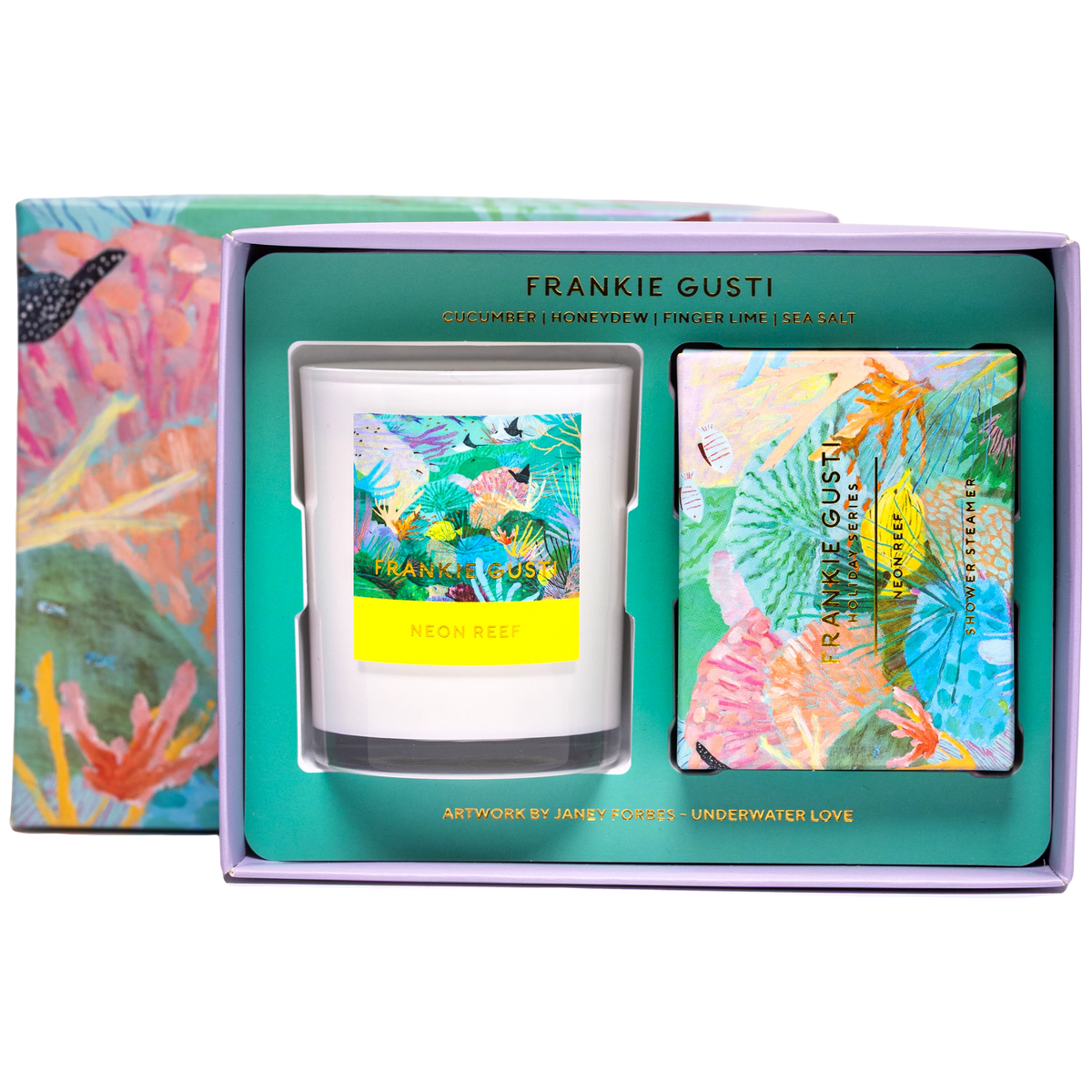 Holiday Series Candle & Shower Steamer - Neon Reef