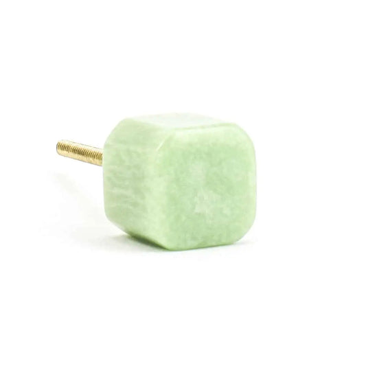 Sage Green Resin Cube Knob