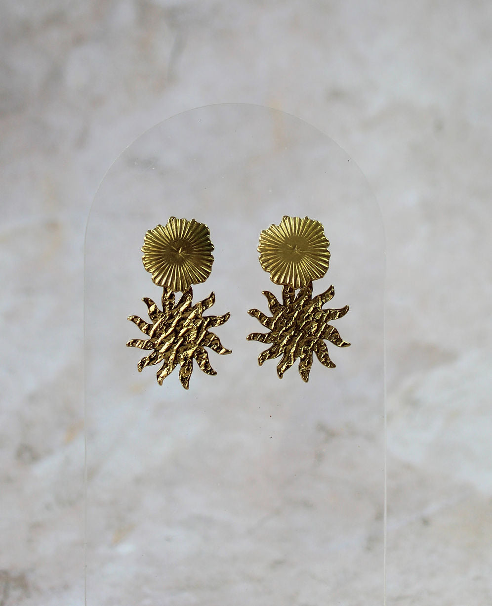Sunburst Studs - Textured Suns