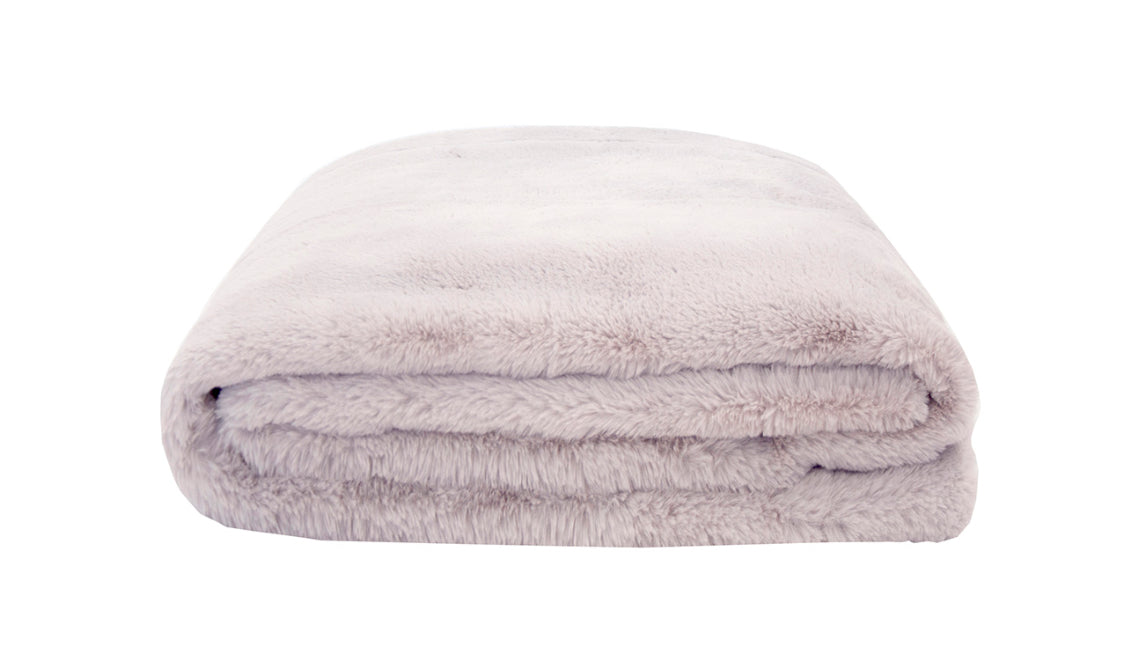 Frida Faux Fur Throw - Thistle