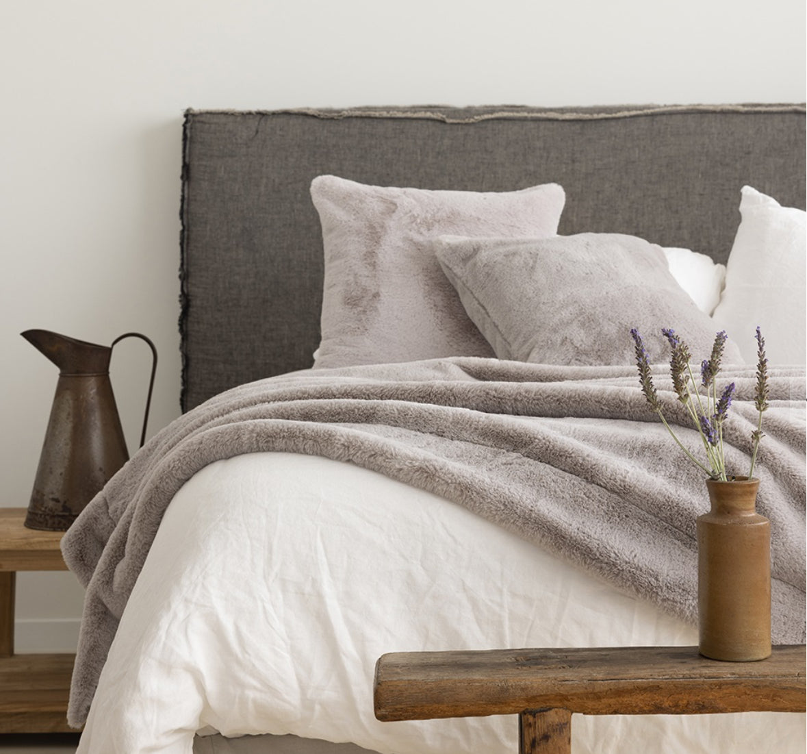 Frida Faux Fur Throw - Thistle