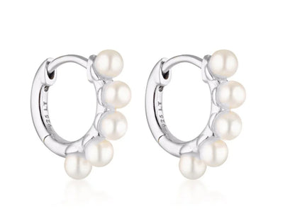 Wake Pearl Huggie Earrings