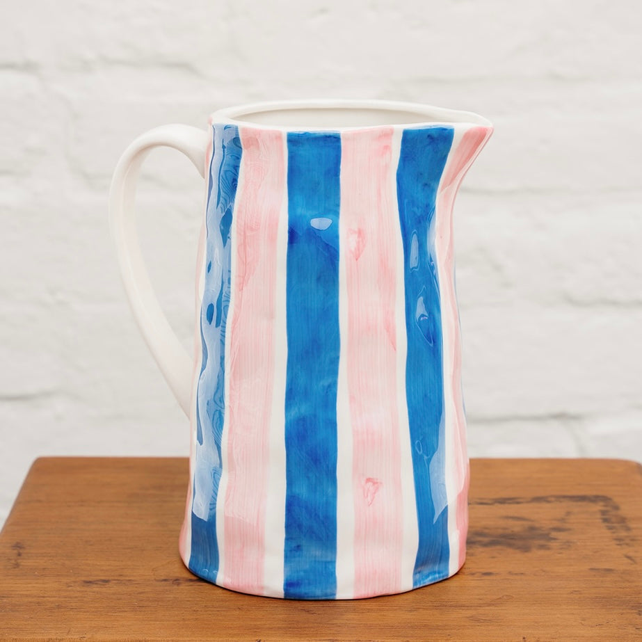 Pink & Blue Stripe Jug