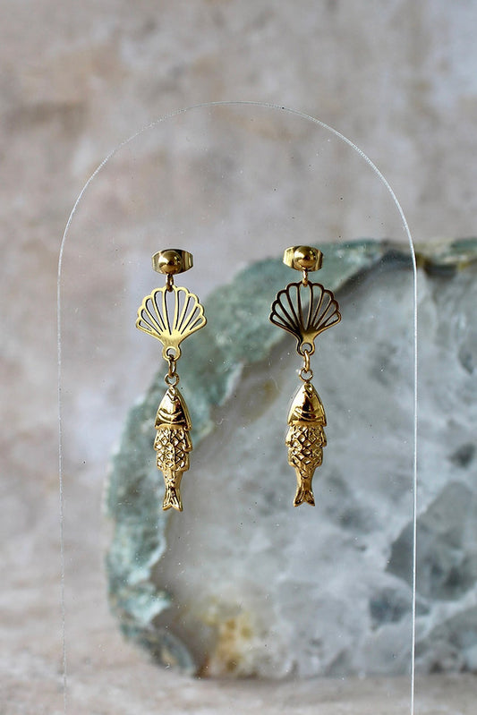 Fan Shell & Fish Ball Studs