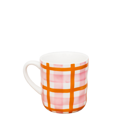 Gingham Noss & Co Ceramic Mug - Various Colours