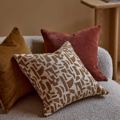 Metro Toffee Jacquard Cushion