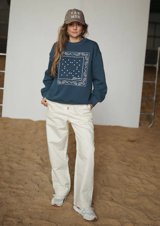 Paisley Fleece Pullover