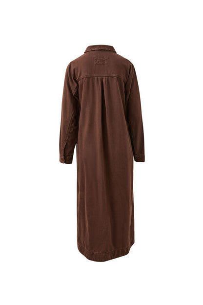 Rae Long Sleeve Midi Dress - Chocolate